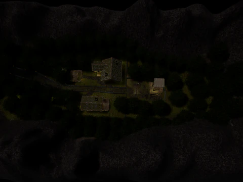 Mystic Twilight Timber Village A Breathtaking Fantasy Village Environment 3D Model
