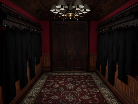 Victorian Manor Grand Chambers Elegant Hallways 3D Model