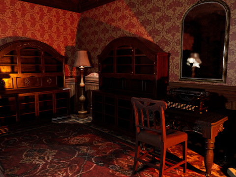 Victorian Manor Grand Chambers Elegant Hallways 3D Model