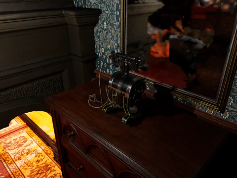 Maniero vittoriano Grandi Camere Corridoi eleganti Modello 3D