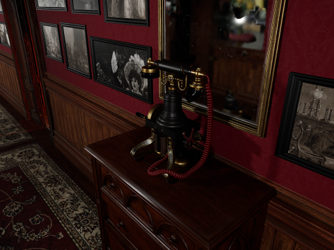 Victorian Manor Grand Chambers Elegant Hallways 3D Model