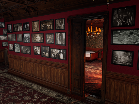 Victorian Manor Grand Chambers Elegant Hallways 3D Model