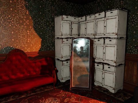 Maniero vittoriano Grandi Camere Corridoi eleganti Modello 3D