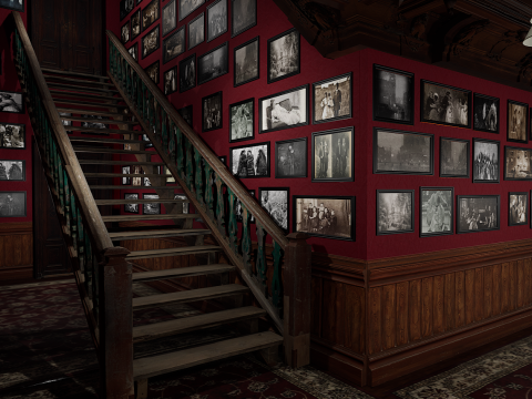 Victorian Manor Grand Chambers Elegant Hallways 3D Model