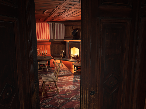 The Grand Empress 20 Rooms Victorian Hotel Elegant Hallways Modelo 3D