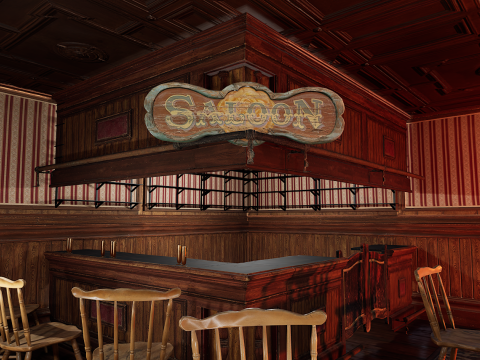 The Grand Empress 20 Rooms Victorian Hotel Elegant Hallways Modelo 3D