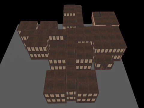 The Grand Empress 20 Rooms Victorian Hotel Elegant Hallways 3D Model