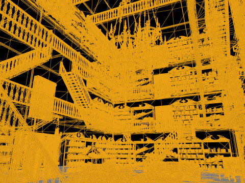 Whispering Shadows A Victorian Gothic Library Modello 3D