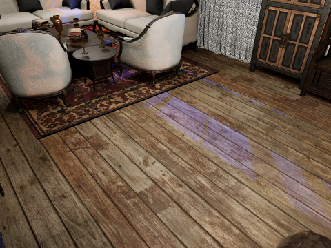 Gothic Victorian Grand Parlour Ornate Living Room 3D Модель