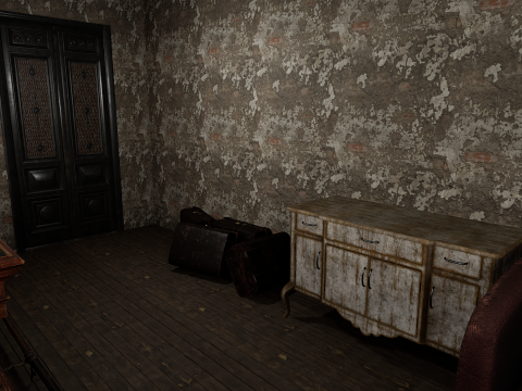 The Hollow Veil Gothic Dirty Abandoned Manor 22 Rooms 3D Model