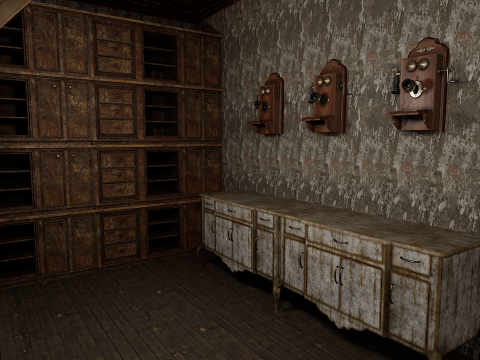 The Hollow Veil Gothic Dirty Abandoned Manor 22 Rooms 3D Model