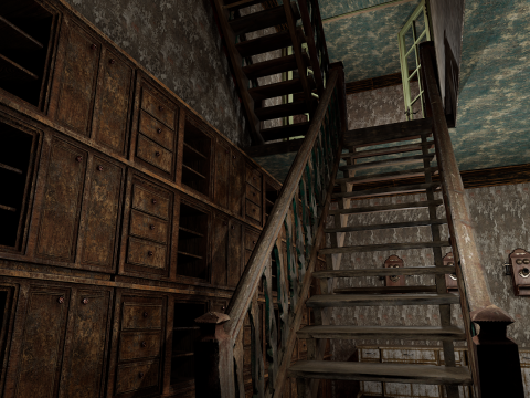 The Hollow Veil Gothic Dirty Abandoned Manor 22 Rooms 3D Model