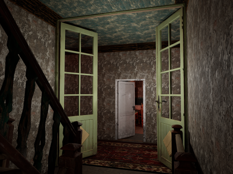 The Hollow Veil Gothic Dirty Abandoned Manor 22 Rooms 3D Model