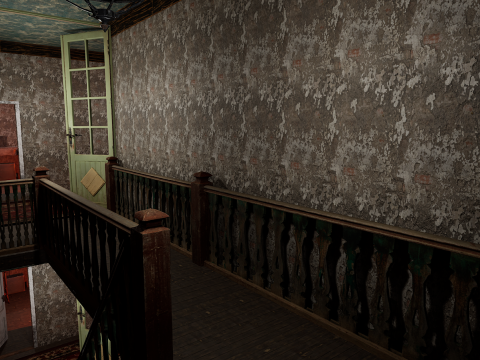 The Hollow Veil Gothic Dirty Abandoned Manor 22 Rooms 3D Model