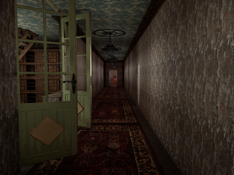 The Hollow Veil Gothic Dirty Abandoned Manor 22 Rooms 3D Model