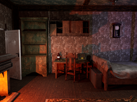 The Hollow Veil Gothic Dirty Abandoned Manor 22 Rooms 3D Model