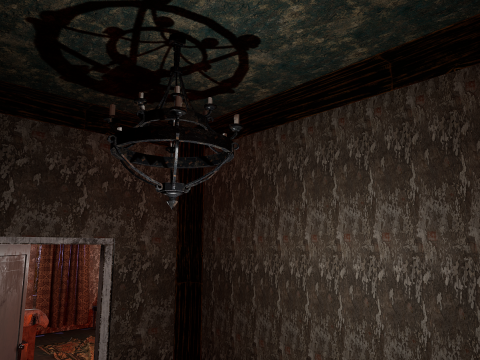 The Hollow Veil Gothic Dirty Abandoned Manor 22 Rooms 3D Model
