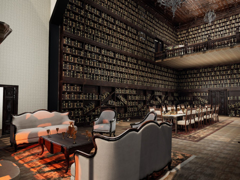 The Forgotten Gothic Victorian Library of Ashenhall 3D Model