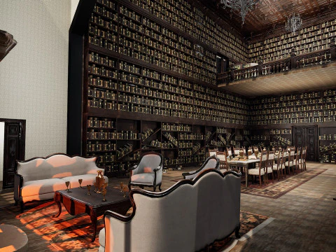 アシェンホールの忘れられたゴシックビクトリア朝図書館 3Dモデル