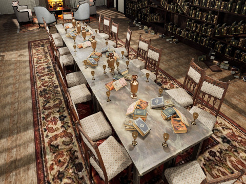 The Forgotten Gothic Victorian Library of Ashenhall 3D Model