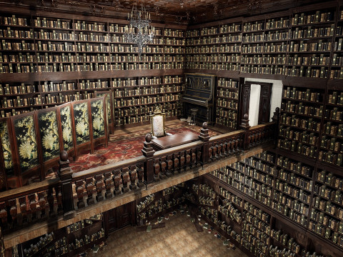 The Forgotten Gothic Victorian Library of Ashenhall 3D Model