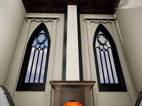 The Forgotten Gothic Victorian Library of Ashenhall 3D Model
