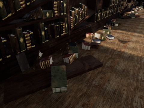 The Forgotten Gothic Victorian Library of Ashenhall 3D Model