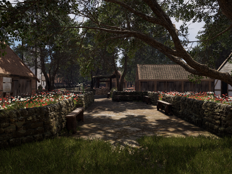 ElderBoom Hollow Massive Village Environment Modello 3D