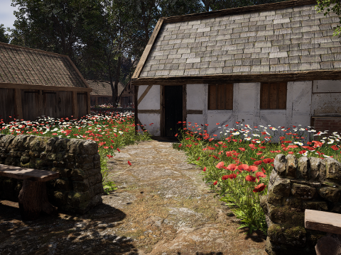 ElderBoom Hollow Massive Village Environment Modello 3D