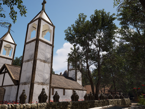 ElderBoom Hollow Massive Village Environment Modello 3D