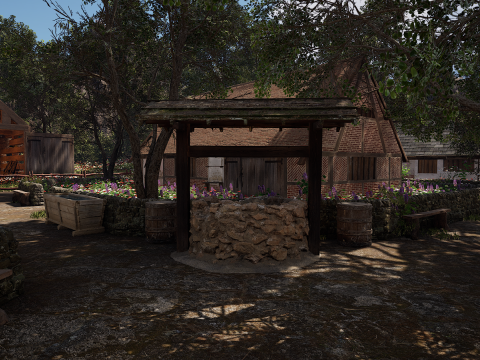 ElderBoom Hollow Massive Village Environment Modello 3D