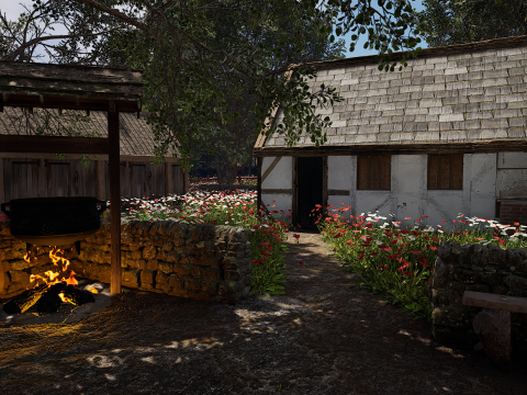 ElderBoom Hollow Massive Village Environment Modello 3D