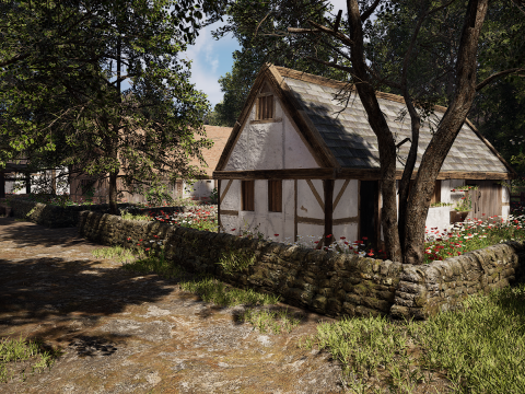 ElderBoom Hollow Massive Village Environment Modello 3D