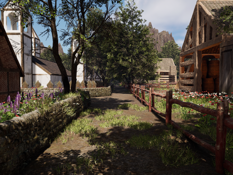 ElderBoom Hollow Massive Village Environment Modello 3D