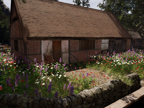 ElderBoom Hollow Massive Village Environment Modello 3D