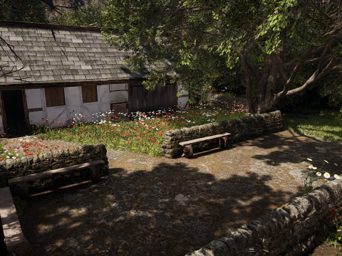 ElderBoom Hollow Massive Village Environment Modello 3D