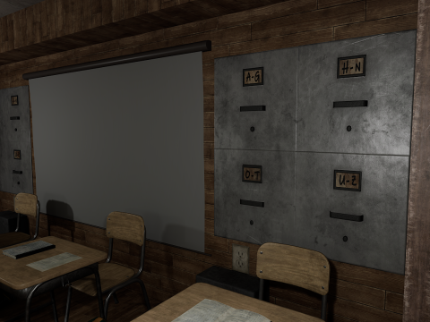 Old Era Anatomy Classroom Environment Modelo 3D