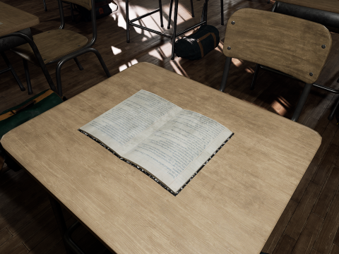 Old Era Anatomy Classroom Environment Modelo 3D