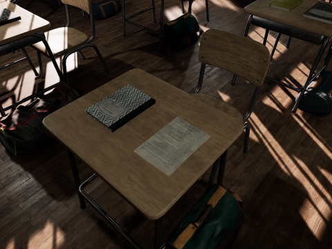 Old Era Anatomy Classroom Environment Modelo 3D