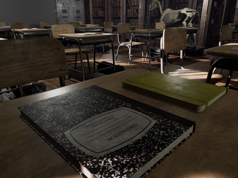 Old Era Anatomy Classroom Environment Modelo 3D