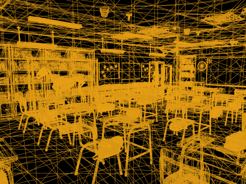 Old Era Anatomy Classroom Environment Modelo 3D