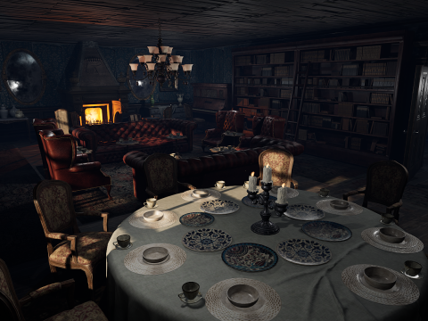 Winterbourne Mansion - Victorian Chambers and Hallways 3D Model
