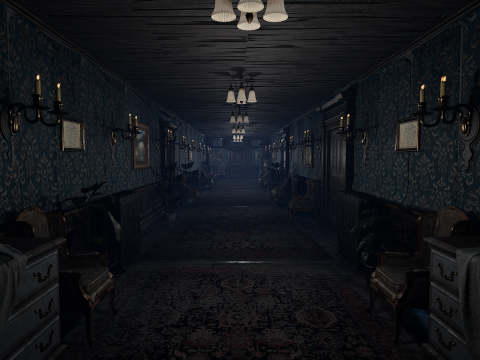 Winterbourne Mansion - Victorian Chambers and Hallways 3D-Modell