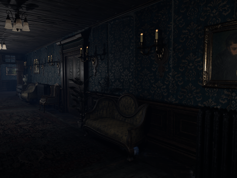 Winterbourne Mansion - Victorian Chambers and Hallways 3D-Modell