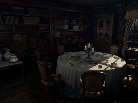 Winterbourne Mansion - Victorian Chambers and Hallways 3D-Modell