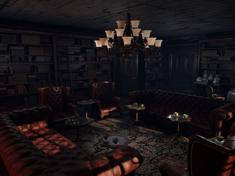 Winterbourne Mansion - Victorian Chambers and Hallways 3D-Modell