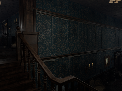 Winterbourne Mansion - Victorian Chambers and Hallways 3D-Modell