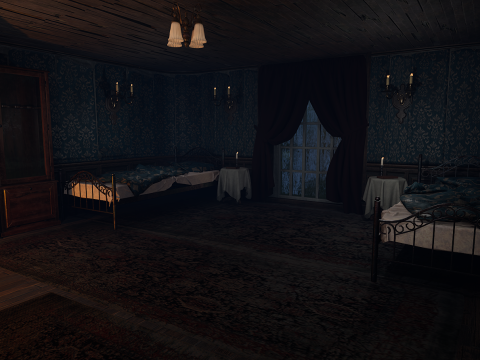 Winterbourne Mansion - Victorian Chambers and Hallways 3D-Modell