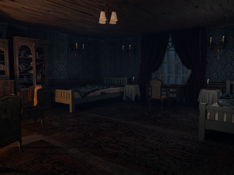 Winterbourne Mansion - Victorian Chambers and Hallways 3D-Modell