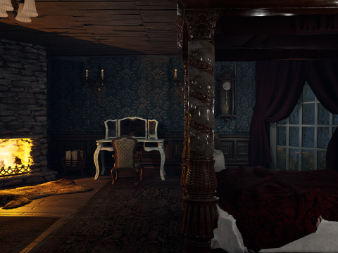 Winterbourne Mansion - Victorian Chambers and Hallways 3D-Modell